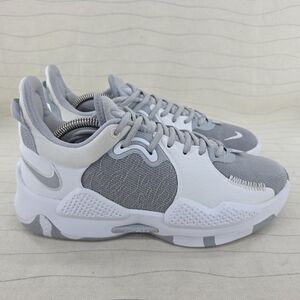 Nike Mens Paul George PG 5 TB Wolf Grey White Basketball Shoes DA7758-002 Size 8